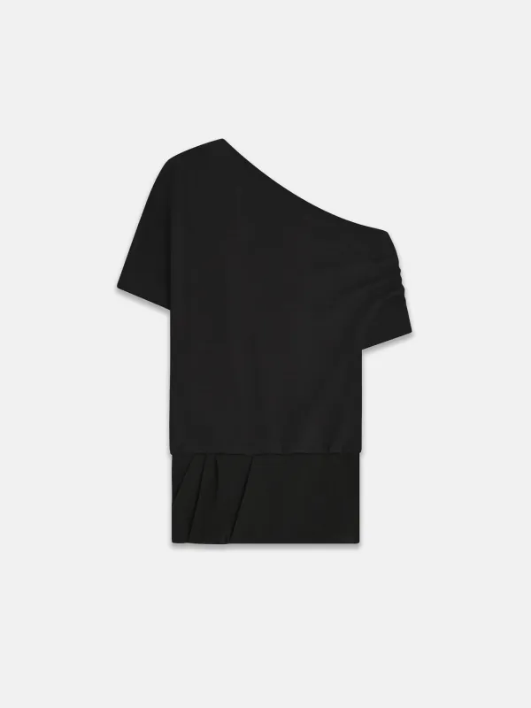 FOLDED DRAPING SWEATSHIRT BLACK