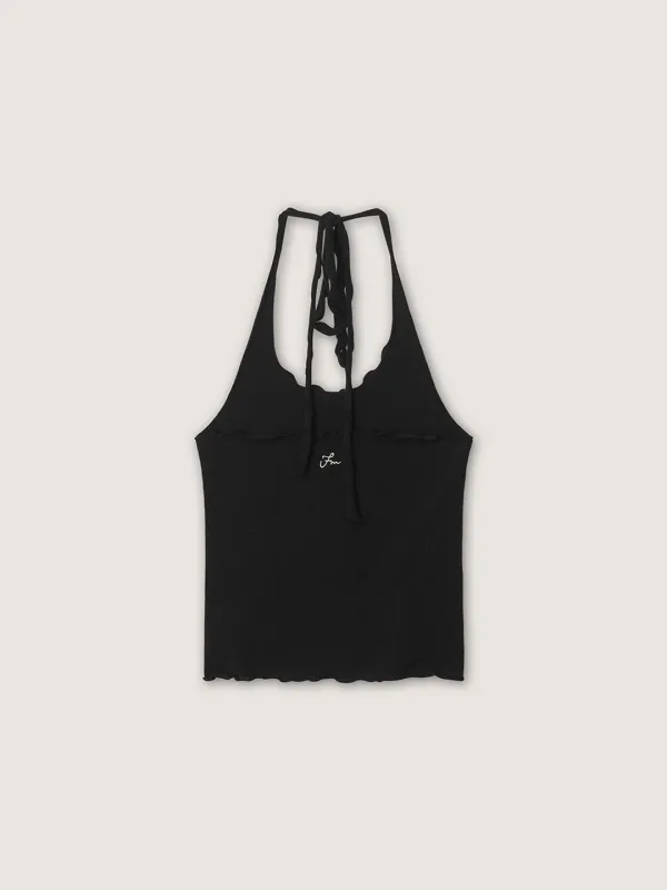 [3rd] Melt Halter Sleeveless - Black