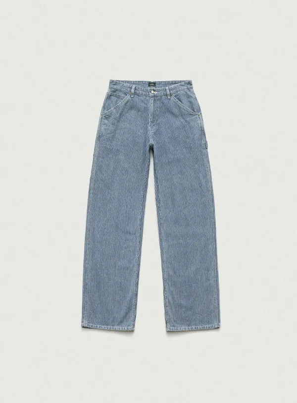 Hickory Striped Carpenter Denim Pants_Blue