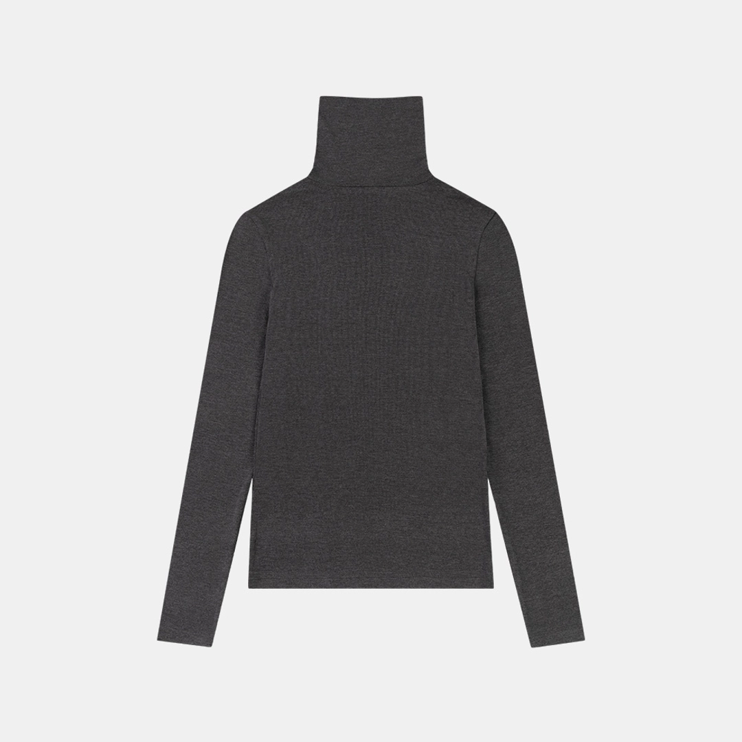 시야쥬 SITP5238 울 블렌드 베이직 터틀넥 탑_Charcoal 상품 이미지 1