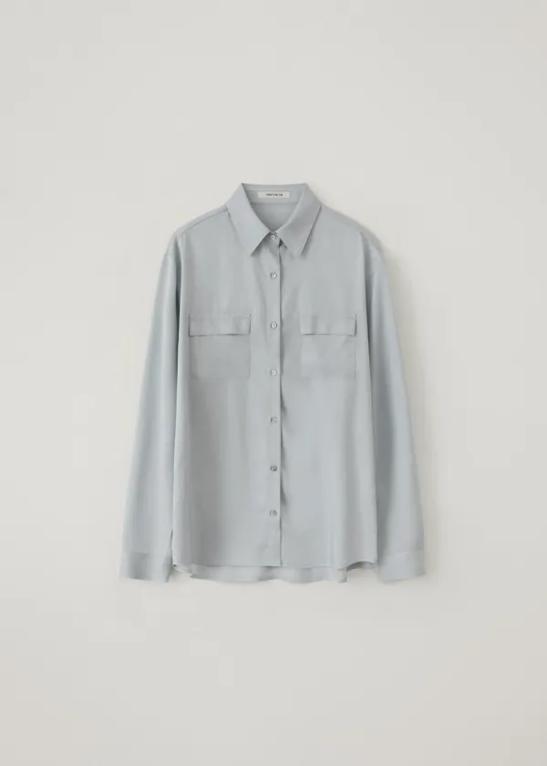 Silky fluid shirt (mint)