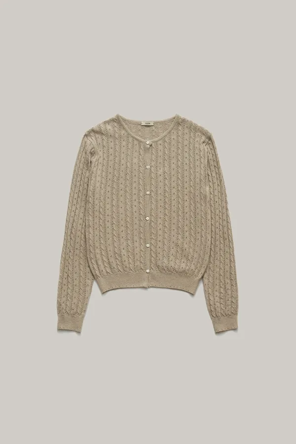 Airy Eyelet Cardigan Set