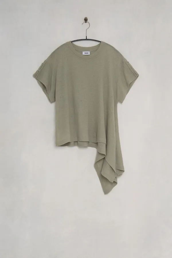 Dante Side Flare Top light khaki, navy