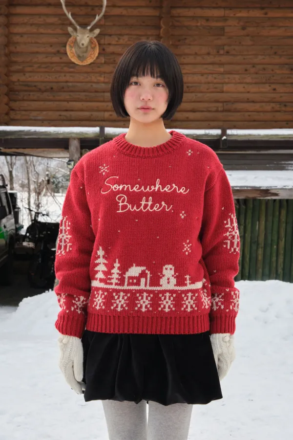 Some Town Wool Sweater - Red