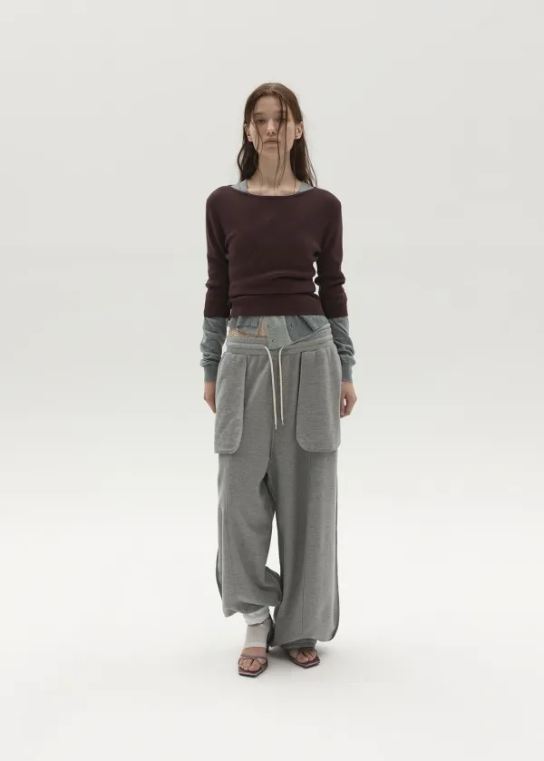 CLASSIC BOAT NECK KNIT TOP (BURGUNDY)