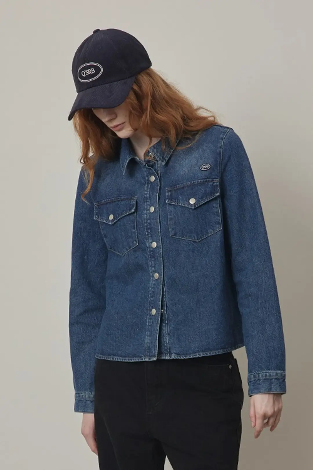 퀸스래빗 Denim Brushed Washing Snap-button Jacket Shirt_BLUE 상품 이미지 2