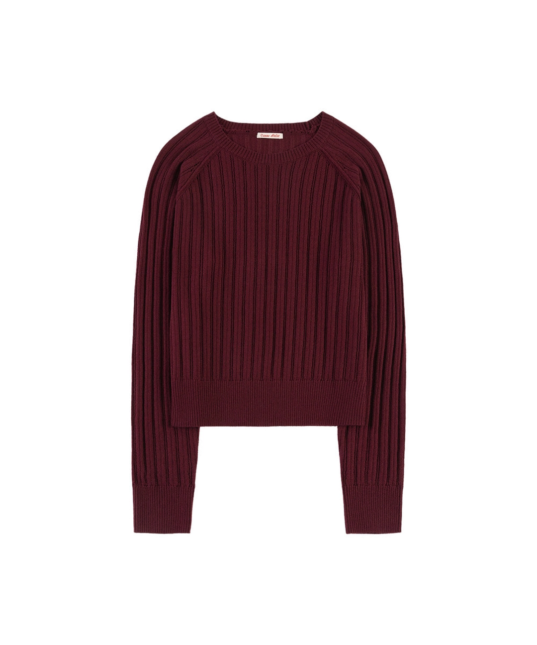 반원 아뜰리에 KN4289 펀칭 래글런 니트_Burgundy 상품 이미지 1