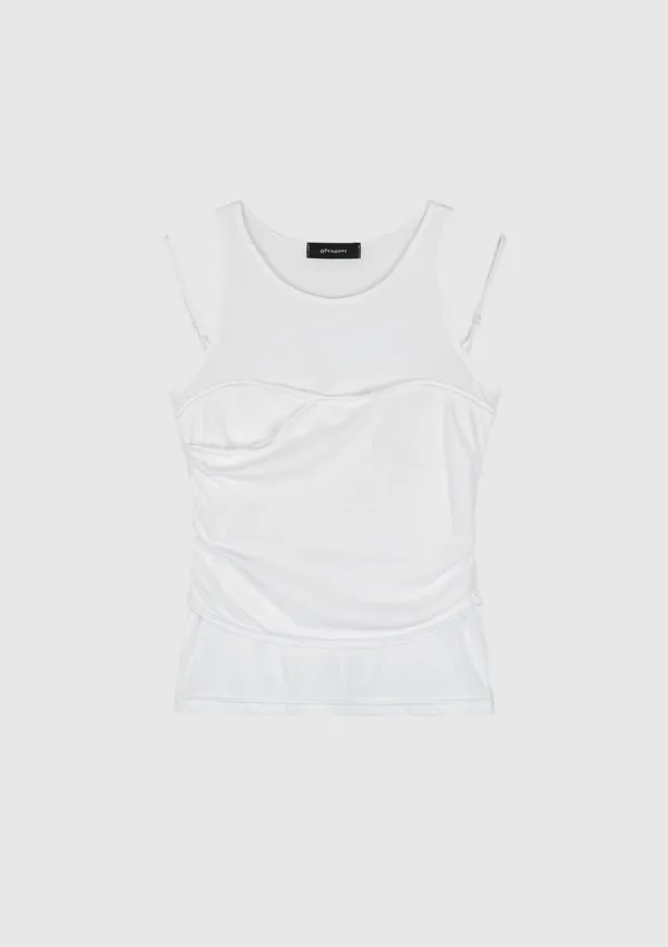 Crossed sleeveless Ivory
