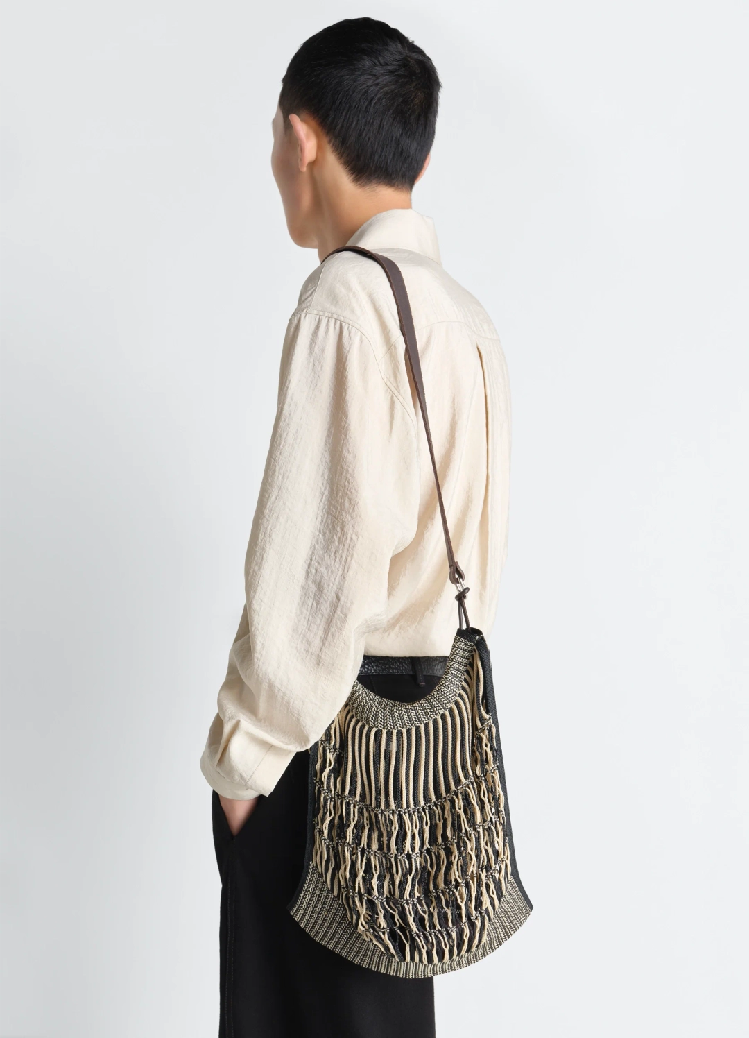 르메르 LARGE CROSSBODY FILT NET SHOPPING BAG 상품 이미지 2