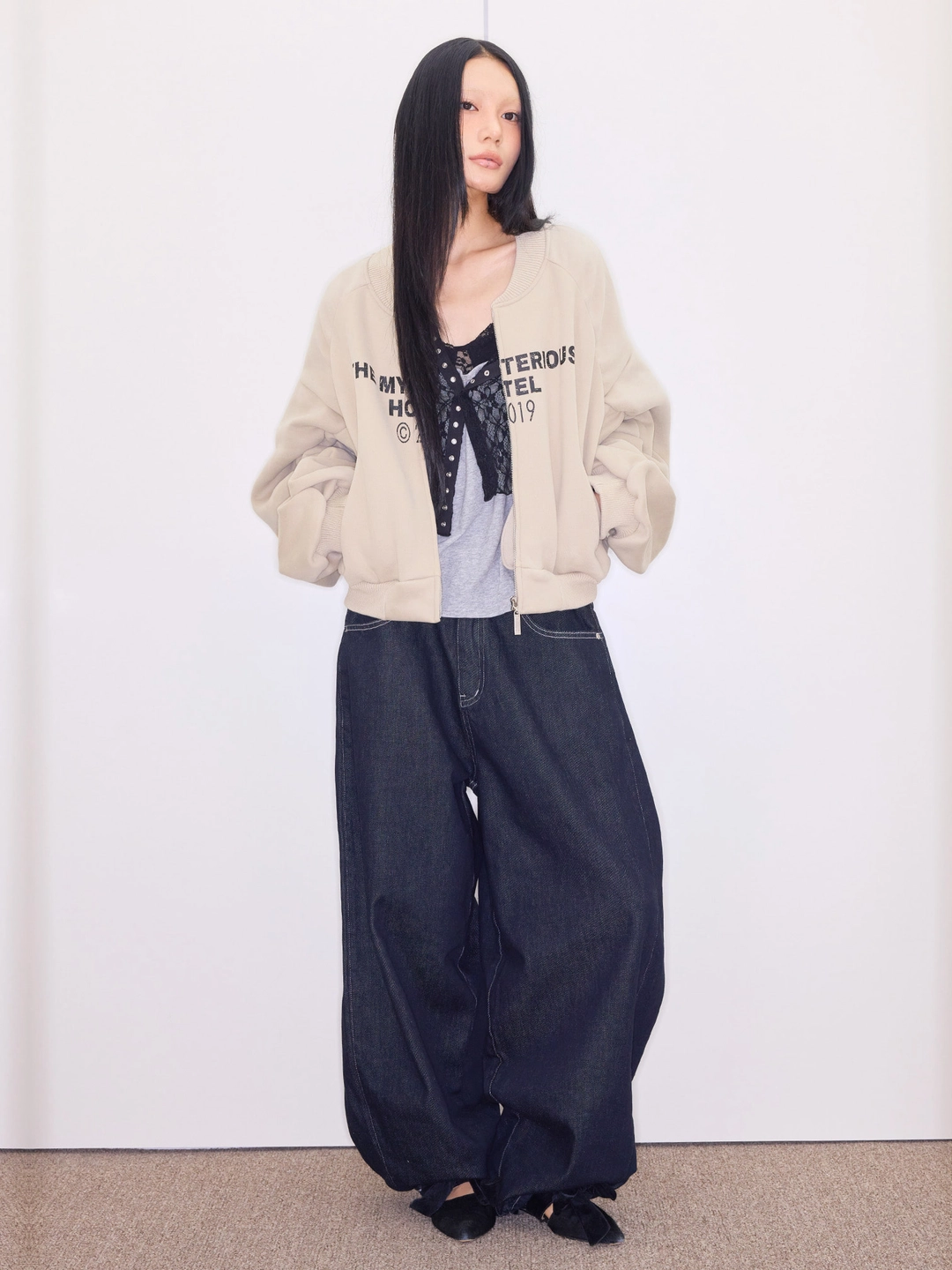 미스테리어스호텔 TMH FLEECE SHIRRING JK - BEIGE 상품 이미지 2