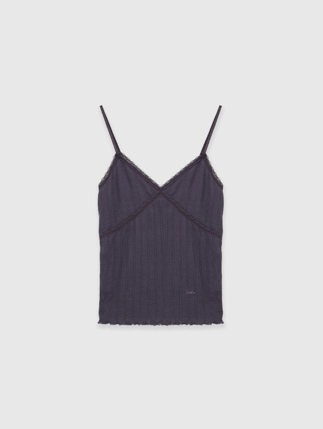 오디에스 [Essential] Lily Lace Sleeveless T (Plum) 상품 이미지 1