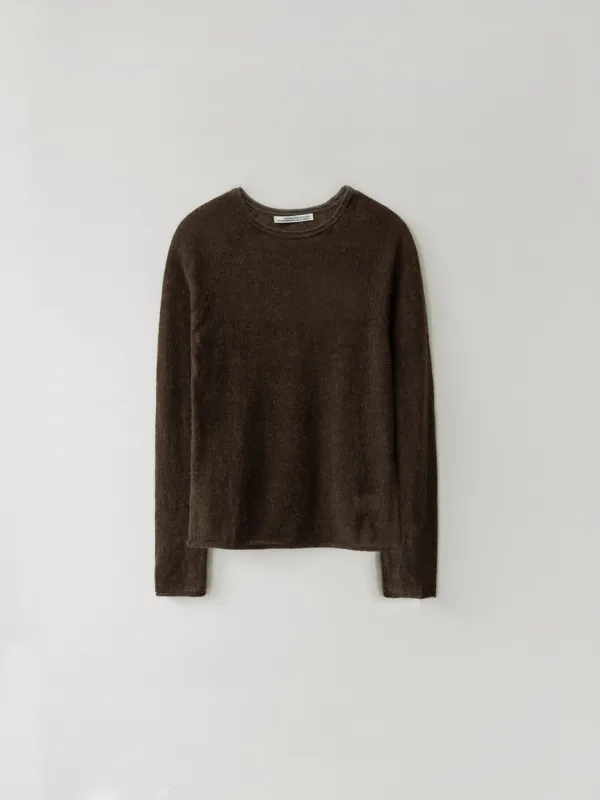 Baby Alpaca Raglan Pullover (Brown)