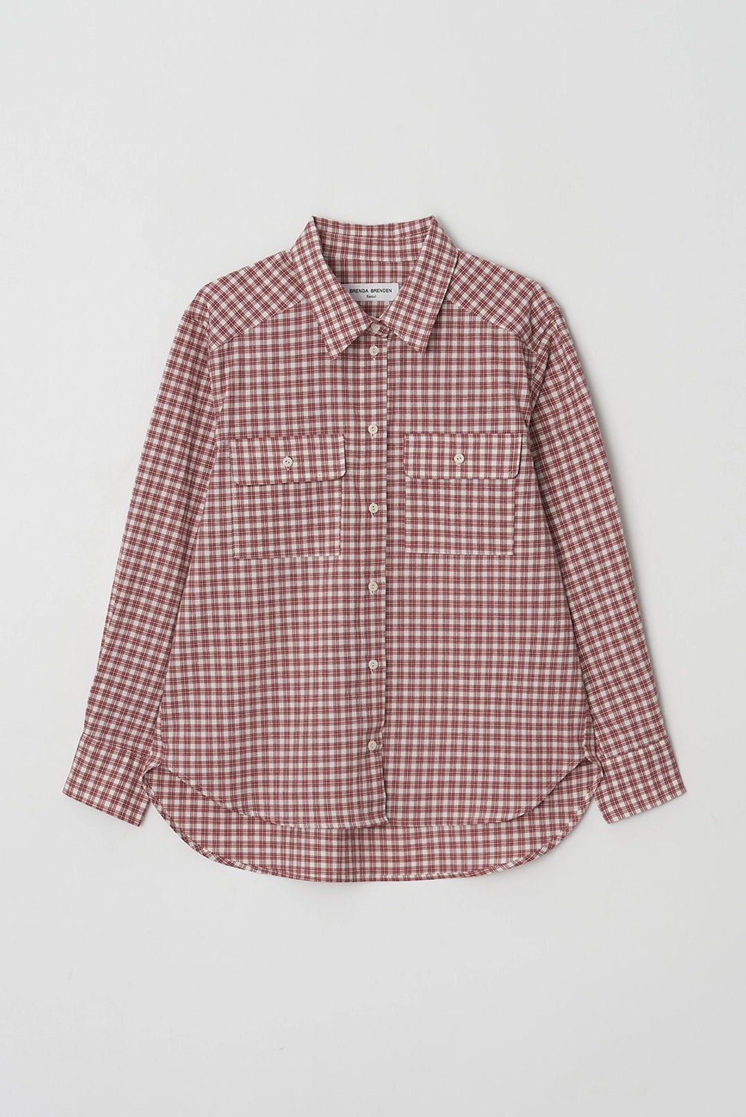 브렌다 브렌든 becky pocket shirts - red check 상품 이미지 1