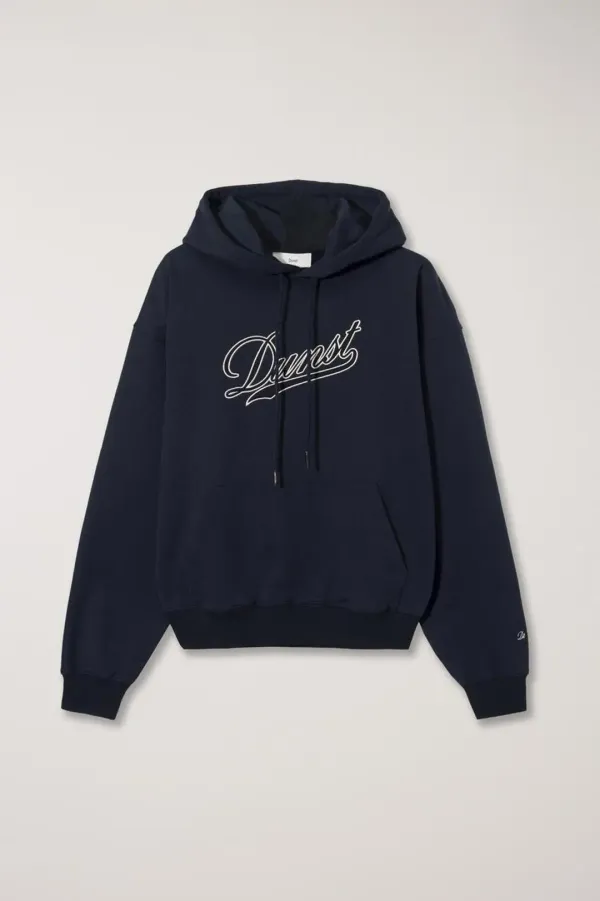 UNISEX PATCHED LOGO HOODIE FRENCH NAVY