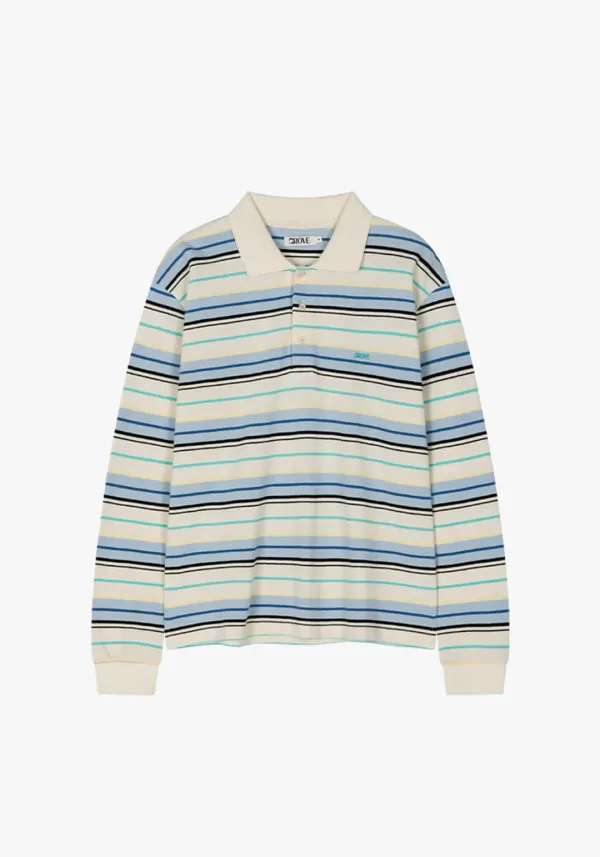 CARELL STRIPE LS PIQUE SHIRT [WOMAN-4COLORS]