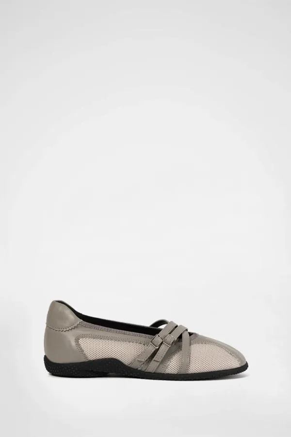 ARCELLE PINKING BELTED SNEAKERS / GREY