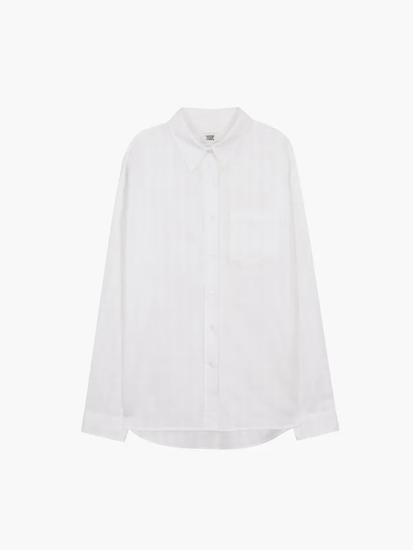 COTTON DOBBY SHIRT_white
