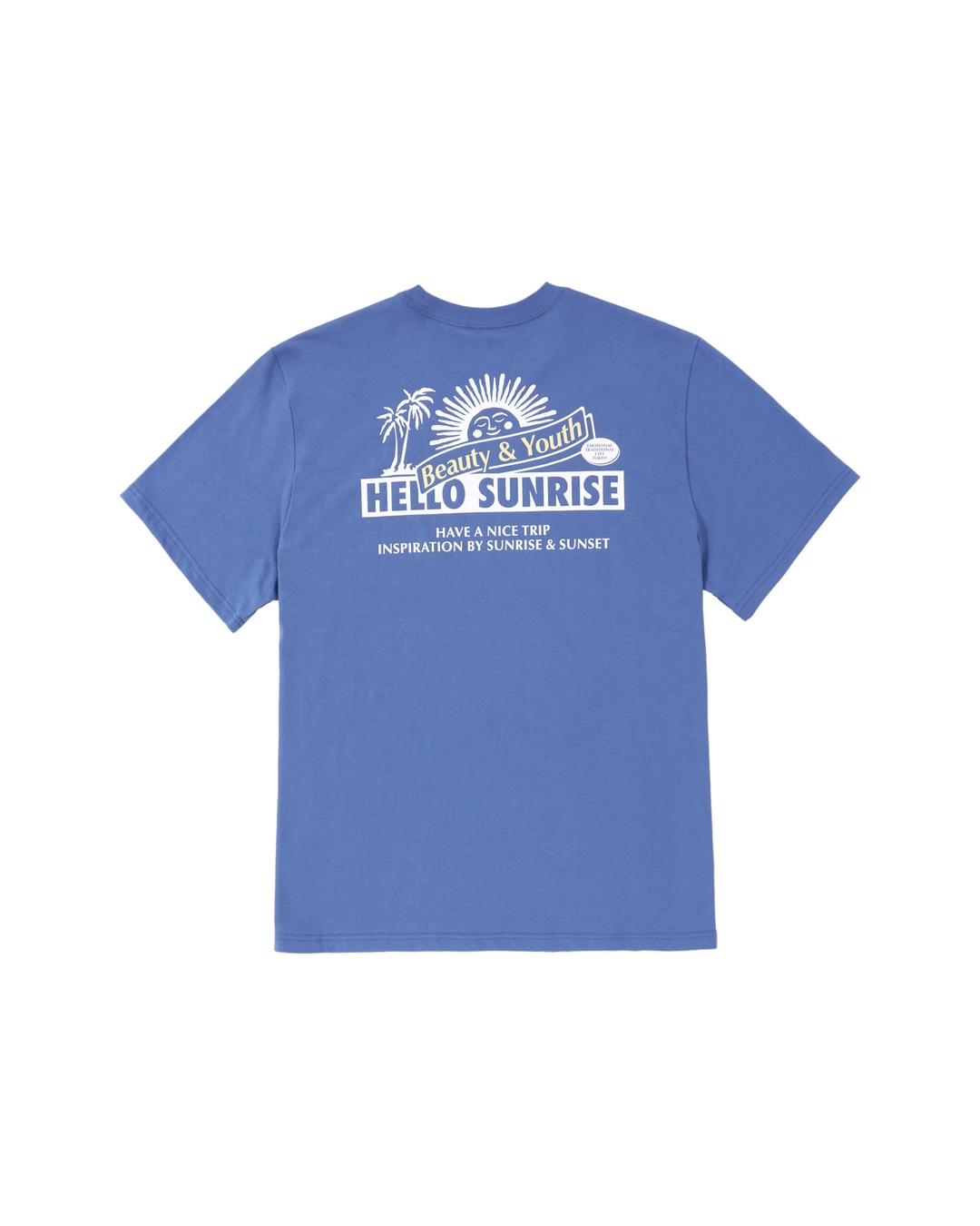 헬로선라이즈 B&Y X HS Ribbon Logo T-Shirt_Blue 상품 이미지 2