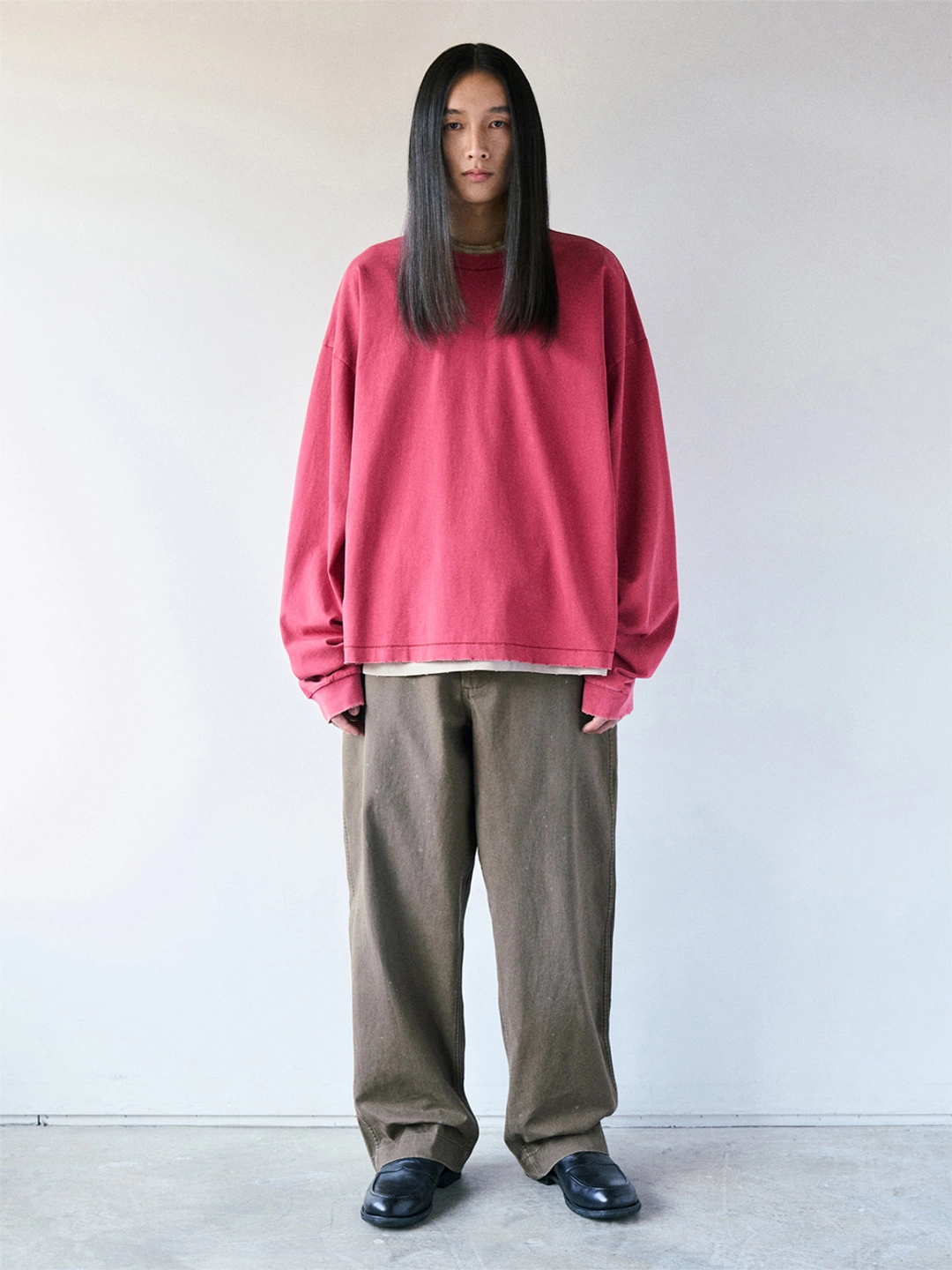 파르티멘토 VTG Washed Crop Long Sleeve_Red 상품 이미지 2