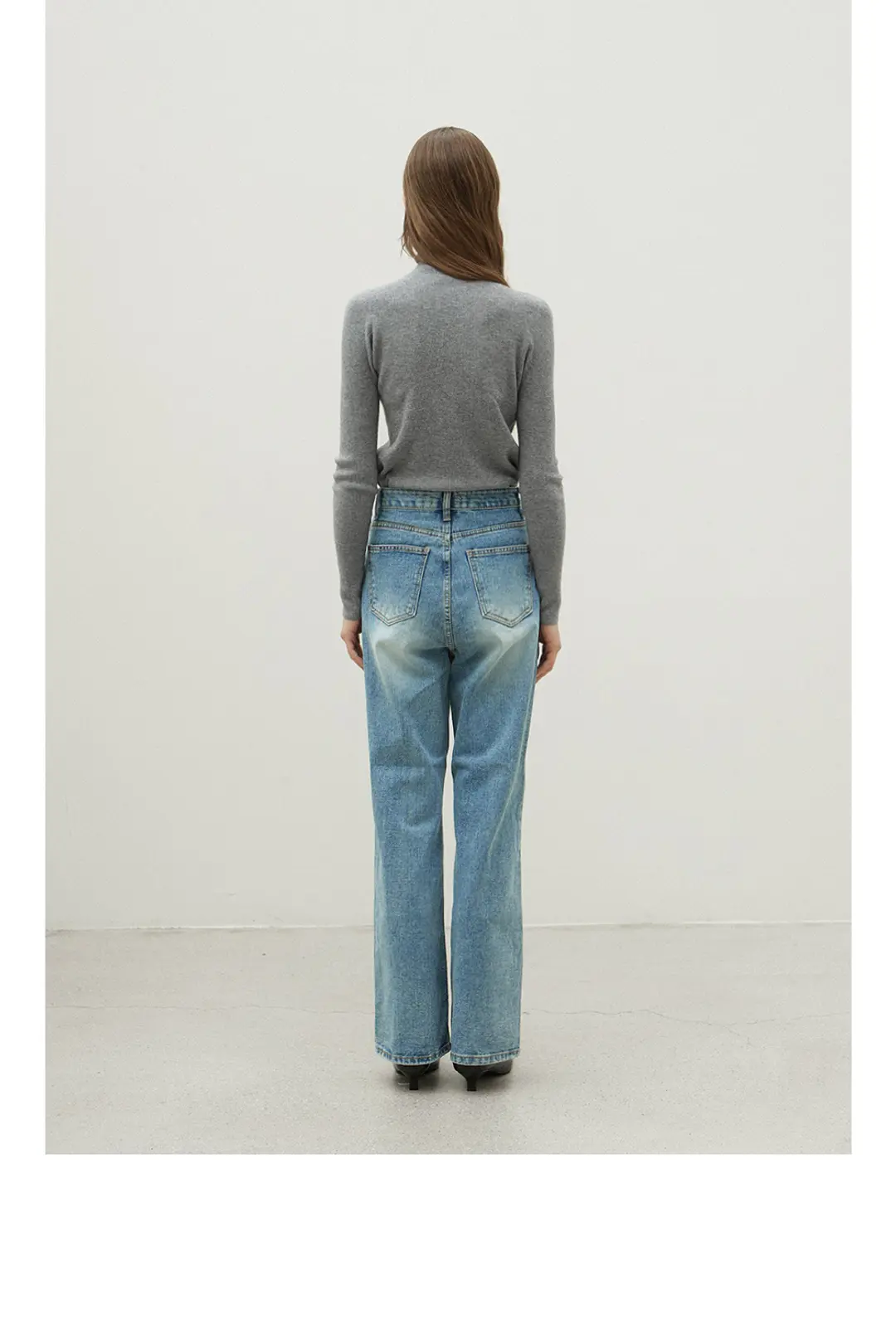 오브오브 Leo lined washing denim_medium blue 상품 이미지 3