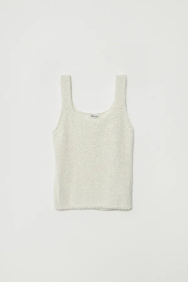 NIEL SQUARE-NECK SLEEVELESS KNIT_IVORY