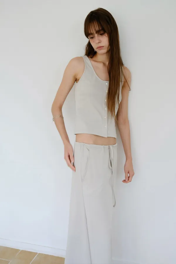 Bake Button Sleeveless_Beige