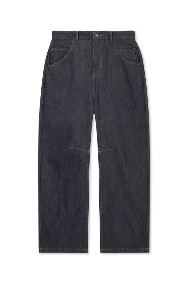 DART POINT DENIM PANTS IN DARK NAVY