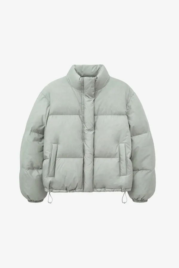 베이직 립스탑 구스 다운 PALE GREEN