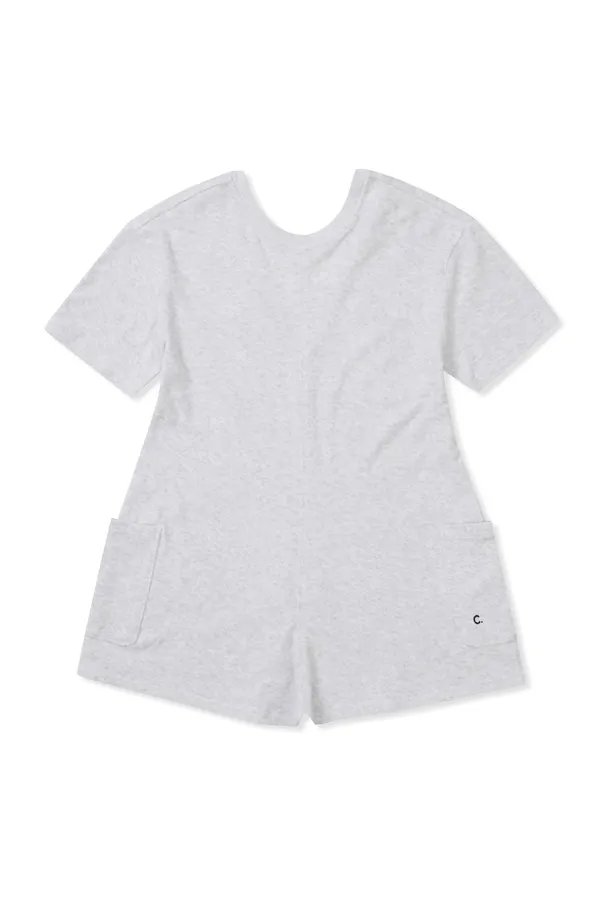 [25SS clove] Terry Romper (Light Grey)