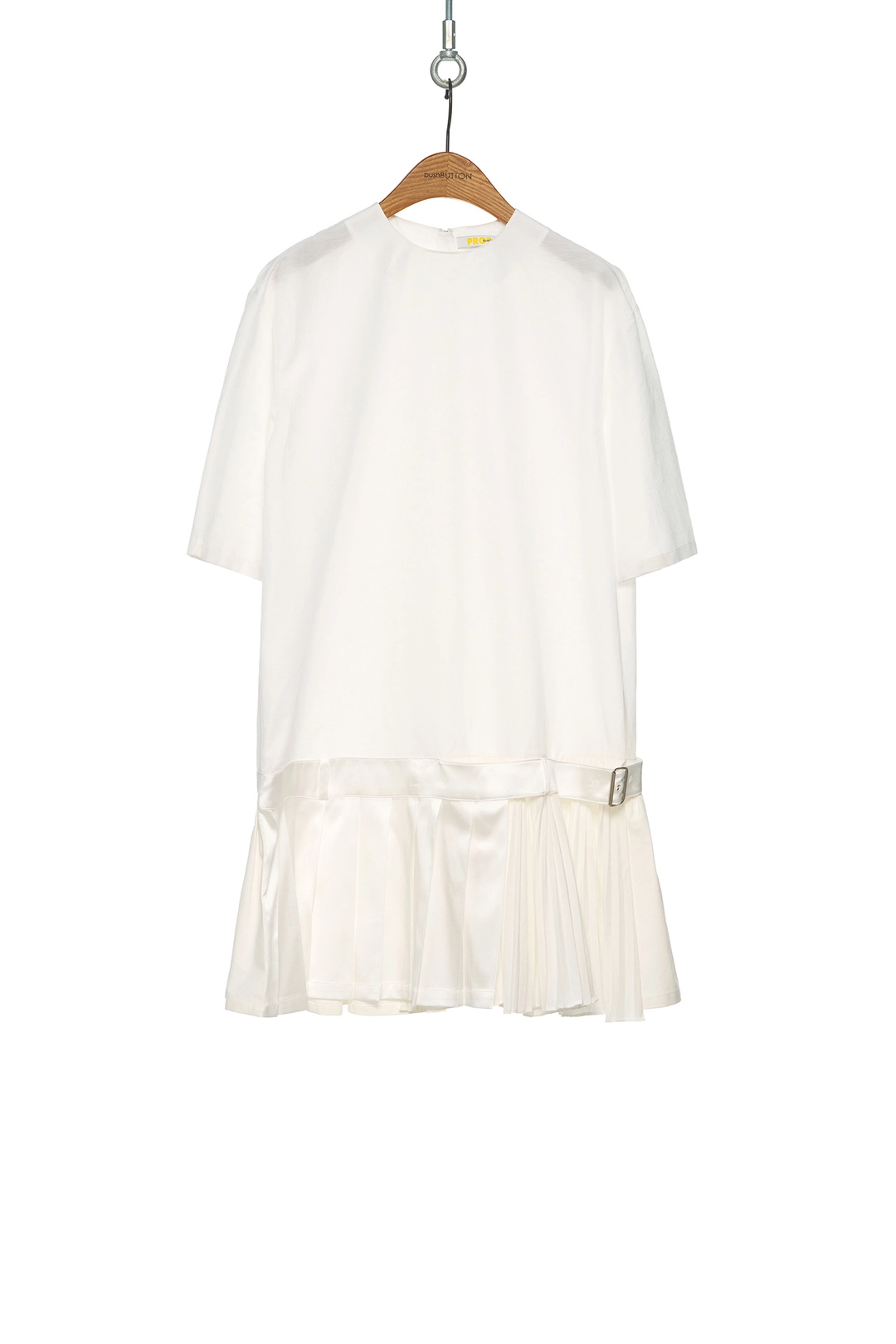 푸쉬버튼 SS25 WHITE PLEATED BELTED DRESS 상품 이미지 1