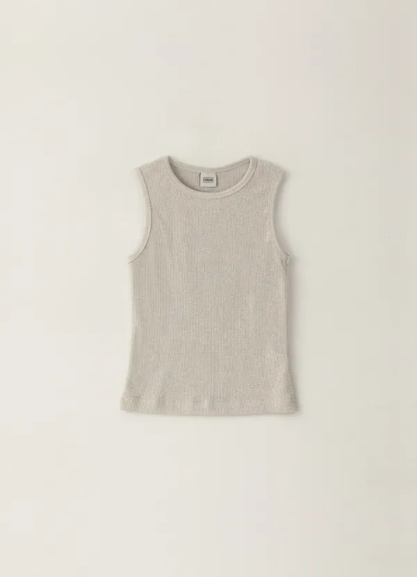 8TH / Waffle Cotton Sleeveless - Oatmeal