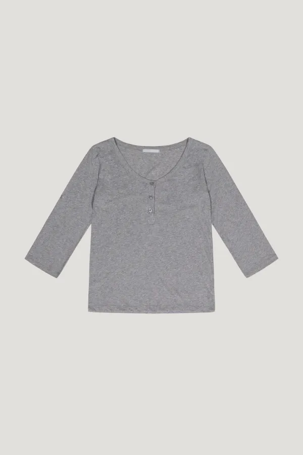 Nook Henley Tee (gray)