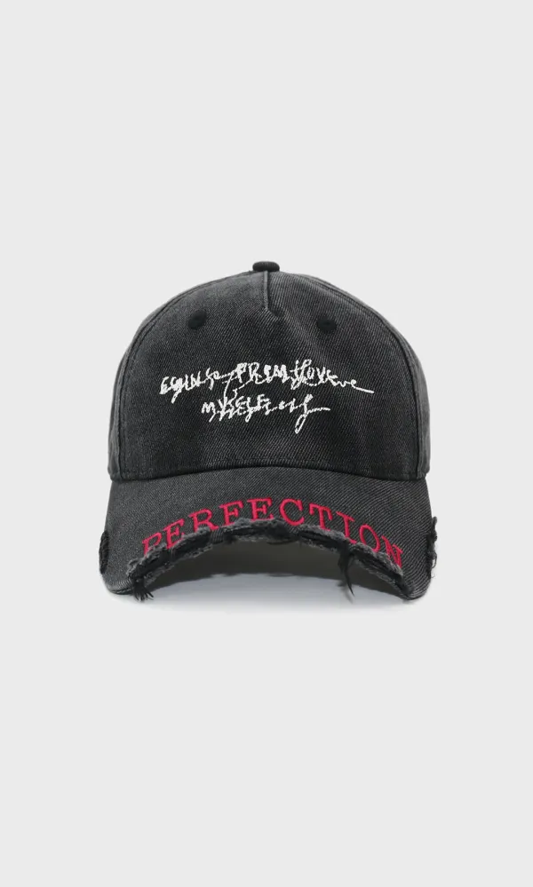 Perfection Damage Ball Cap_Black
