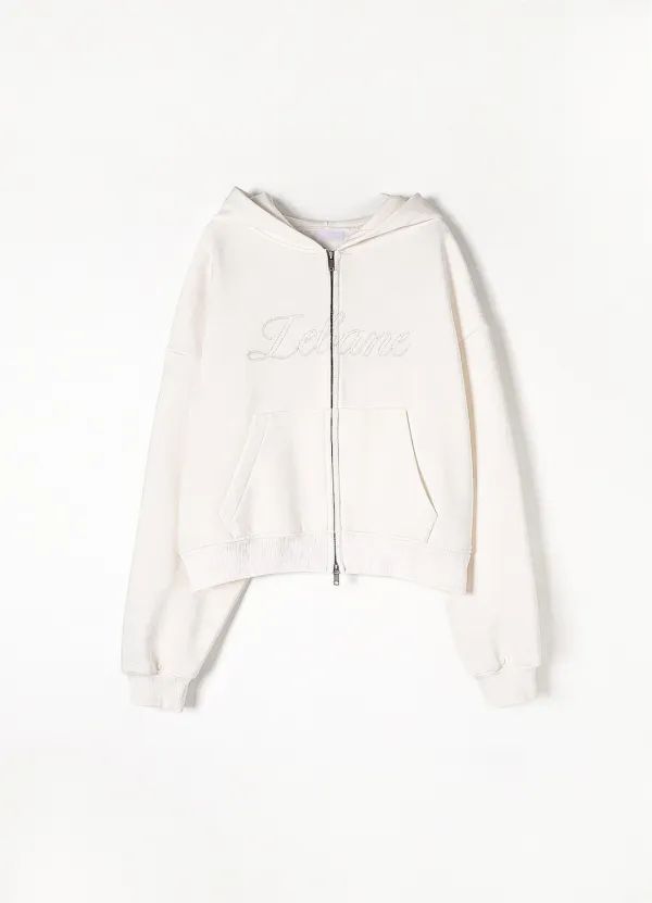 [7TH] Soft Hoodie Zip-Up(White)