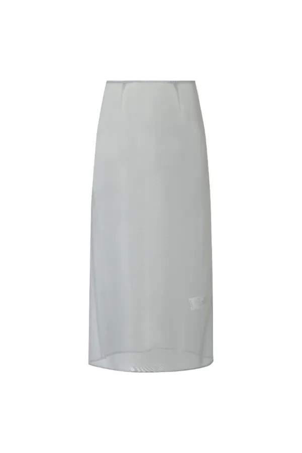 Silver sheer skirt