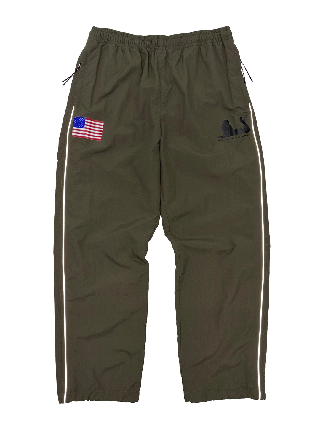 스컬프터 Reflective Piping Nylon Pants Khaki 상품 이미지 1