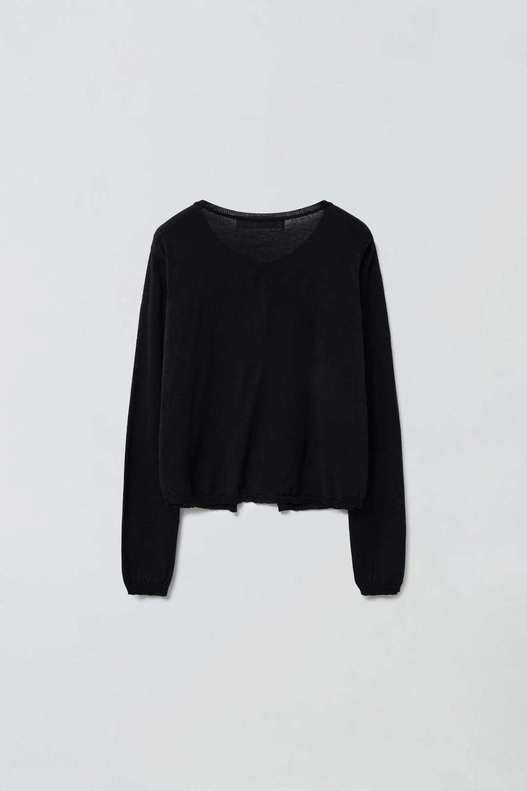 마조네 [05.28 순차발송] SHEER FRILL CARDIGAN_BLACK 상품 이미지 1
