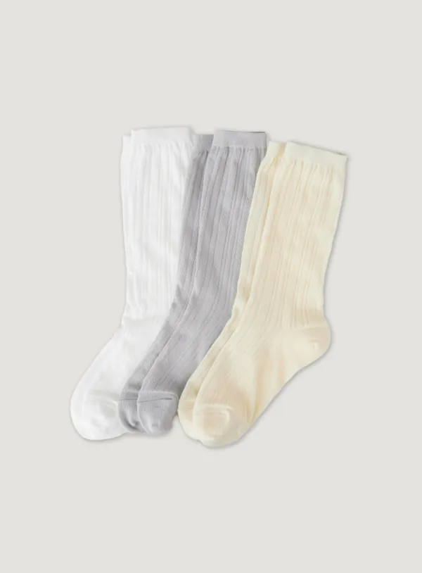 PUNCHING EYELET SOCKS_3COLORS SET