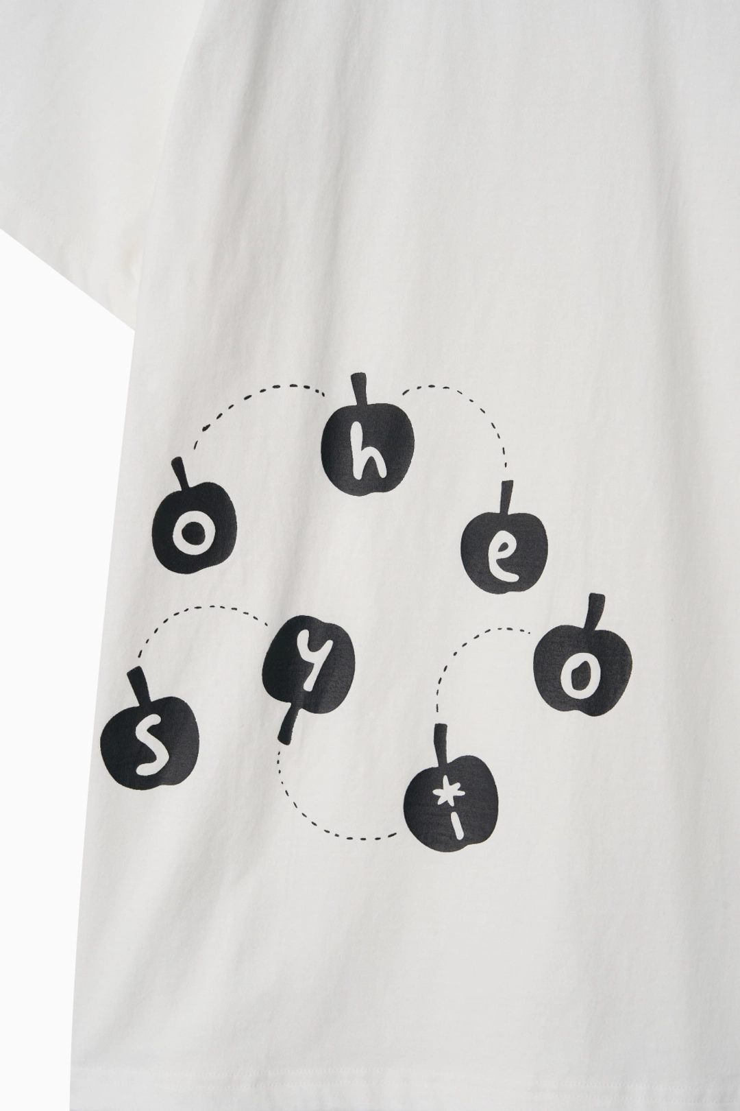 오헤시오 MINI APPLE LOGO OVERFIT T-SHIRT, WHITE 상품 이미지 3