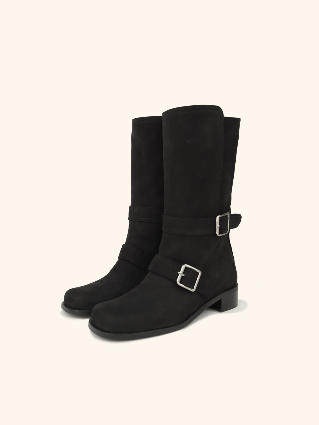 러브듀이 [바로배송] Engineer midi boots / 블랙누벅 상품 이미지 1