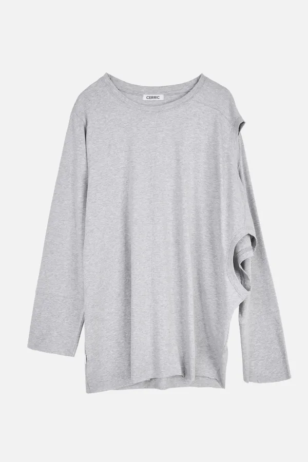Cut Out Block Top _ Gray