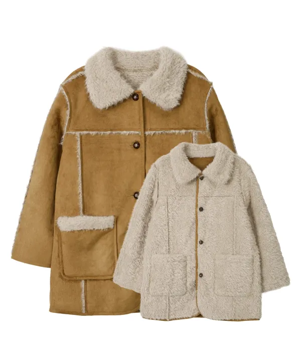 Reversible Suede Half Mustang-Camel