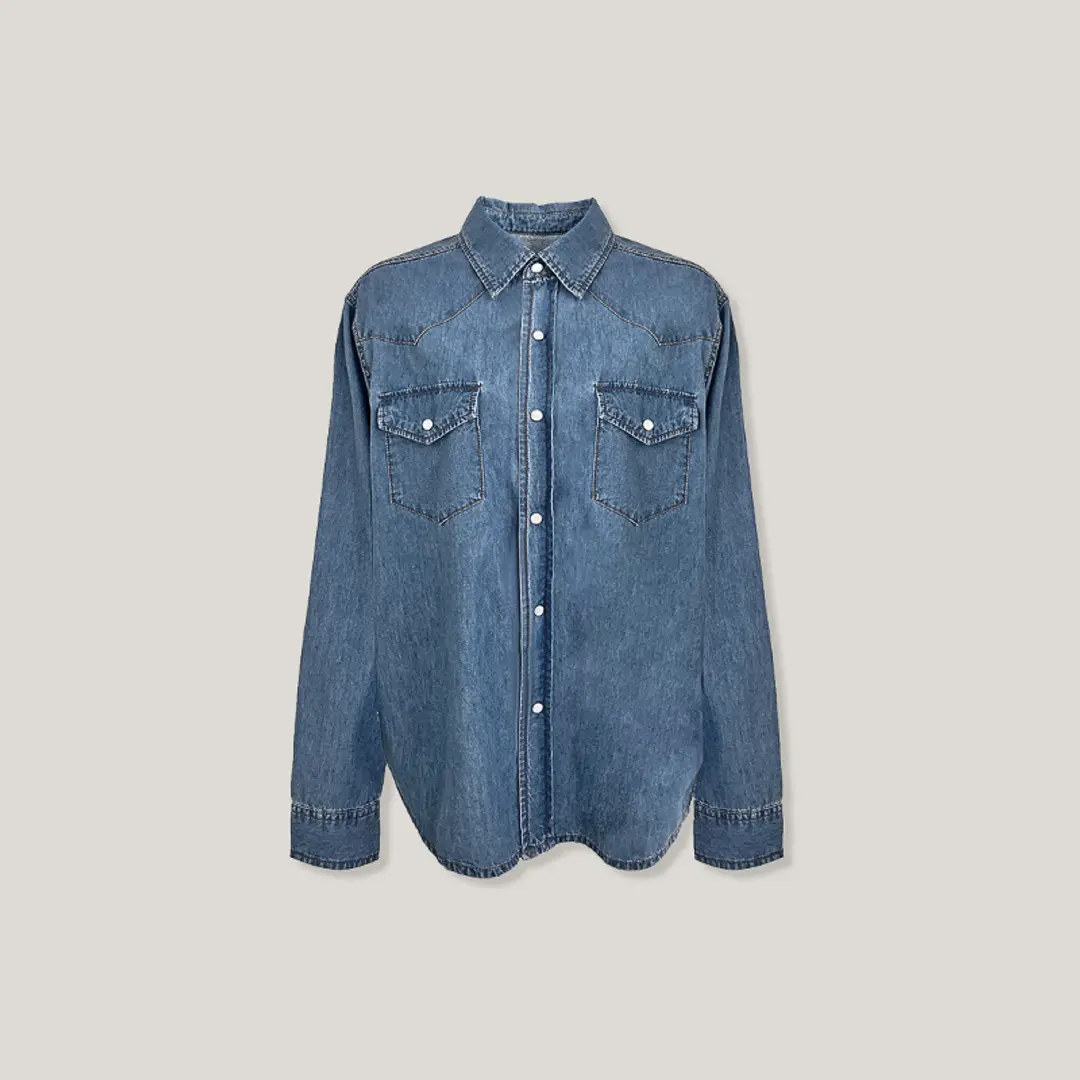Tes western denim shirt