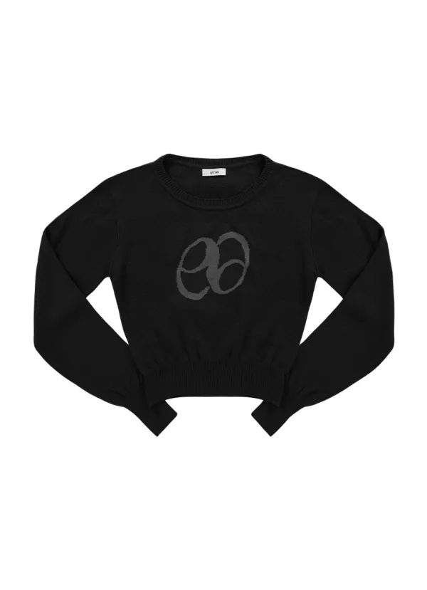 MOLLY CROP KNIT / BLACK