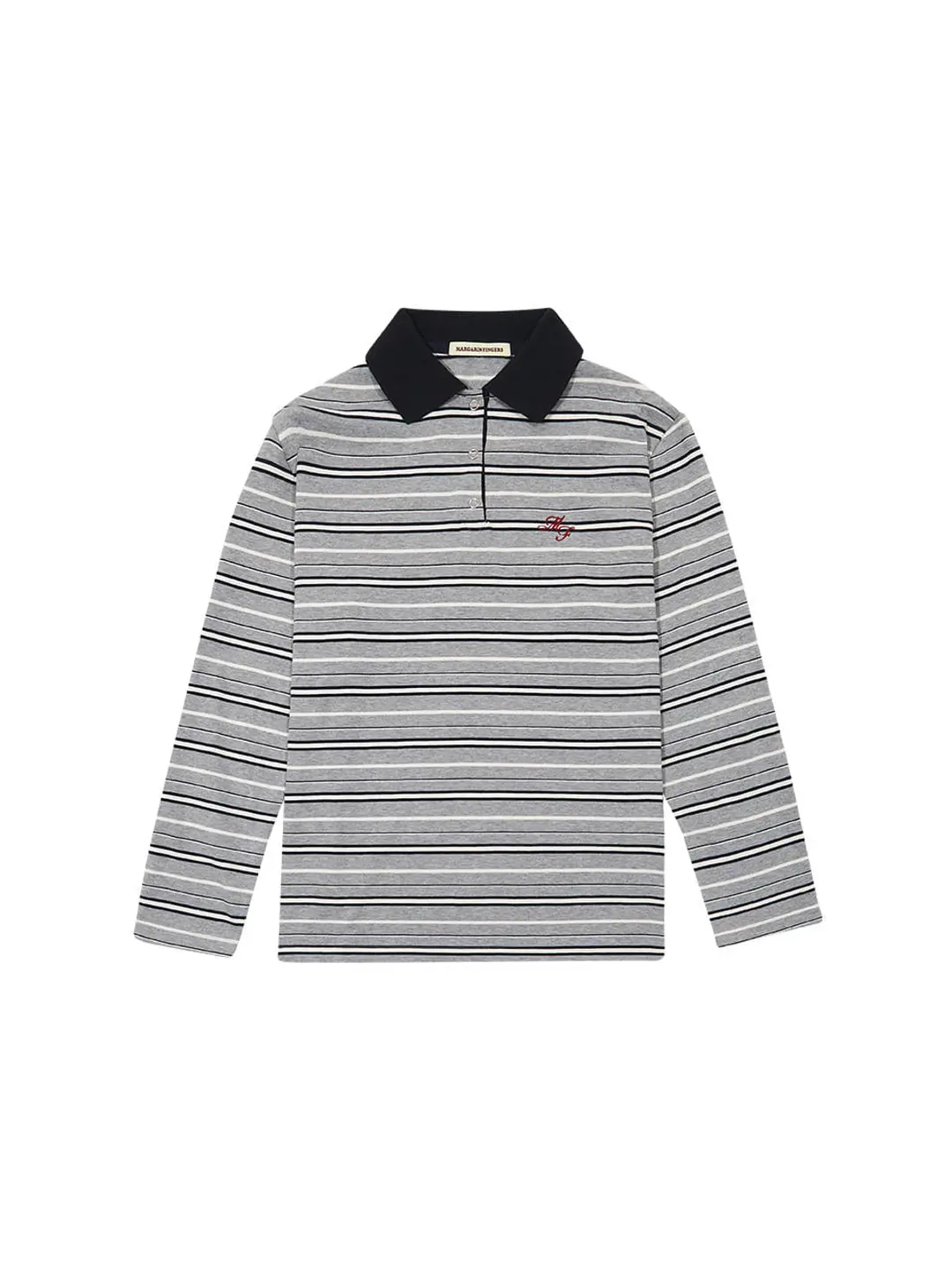 마가린핑거스 STRIPE PK SHIRT (GREY) 상품 이미지 1