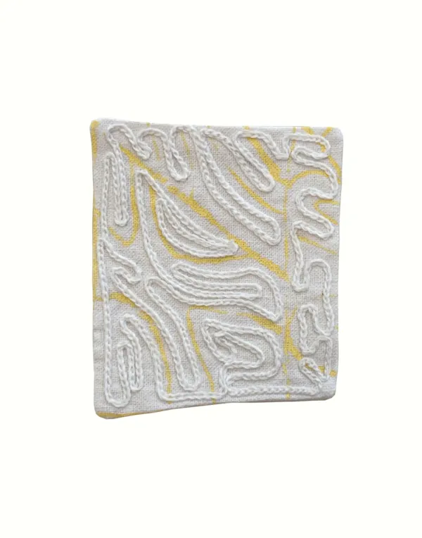 Square Rhythm Coaster, Ivory