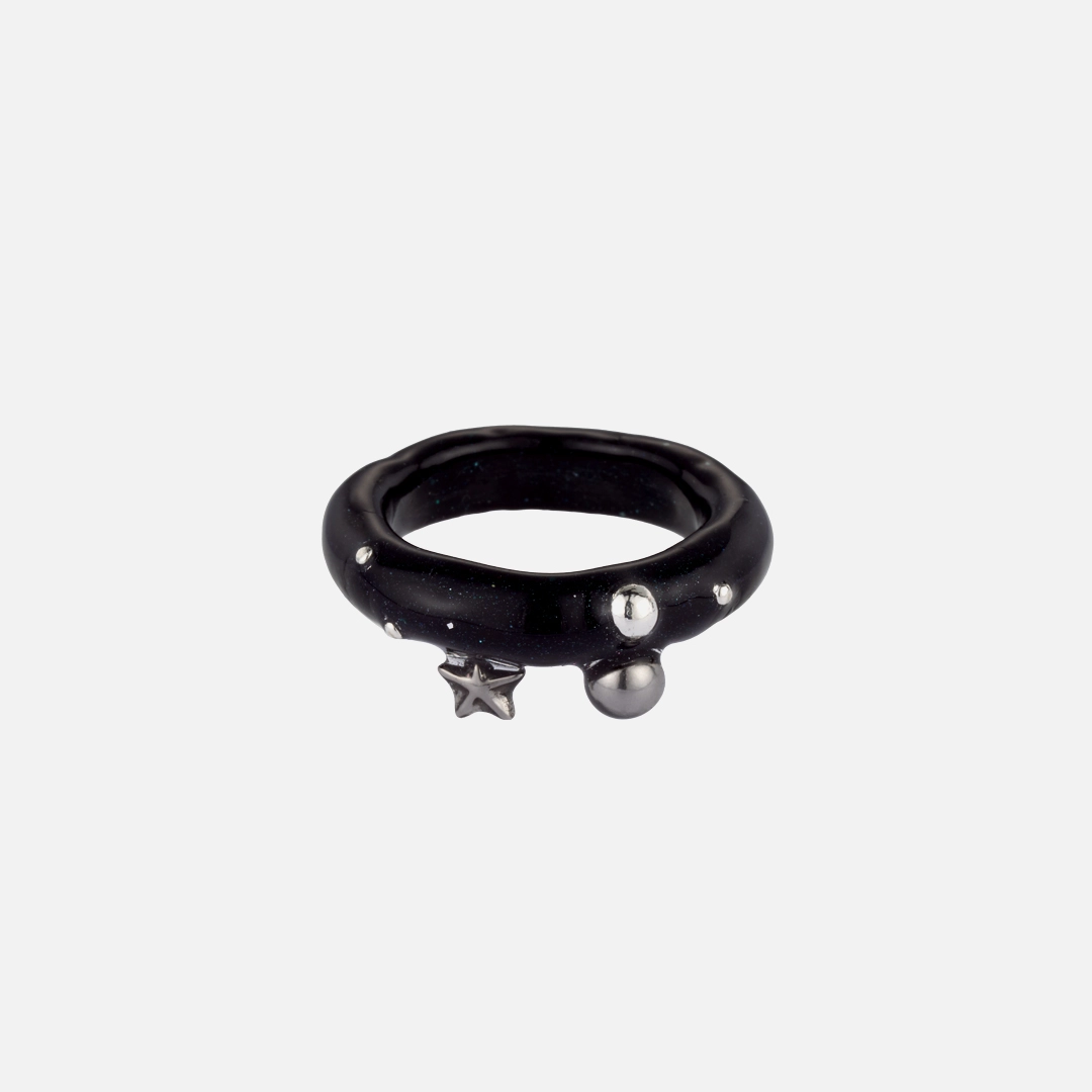 엔프프 starfish drop ring-black 상품 이미지 1