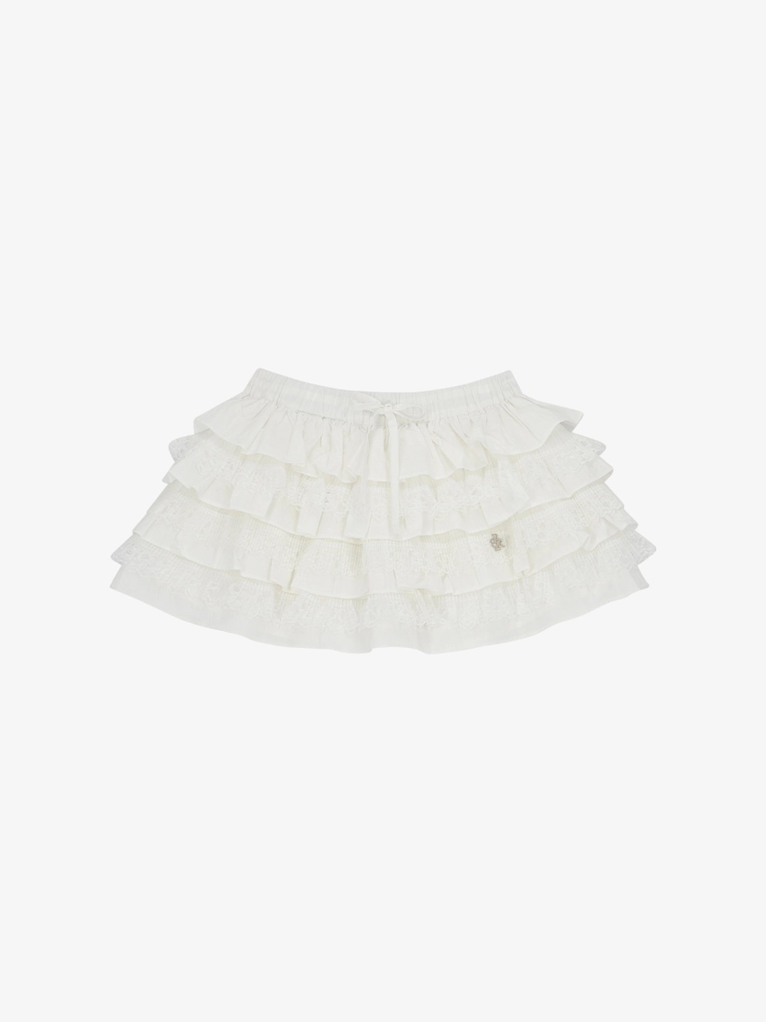 시티브리즈 레이스 러플 미니 스커트_WHITE 상품 이미지 3