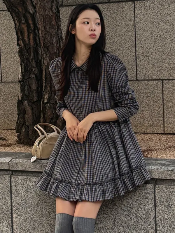 Daisy Check Mini Dress