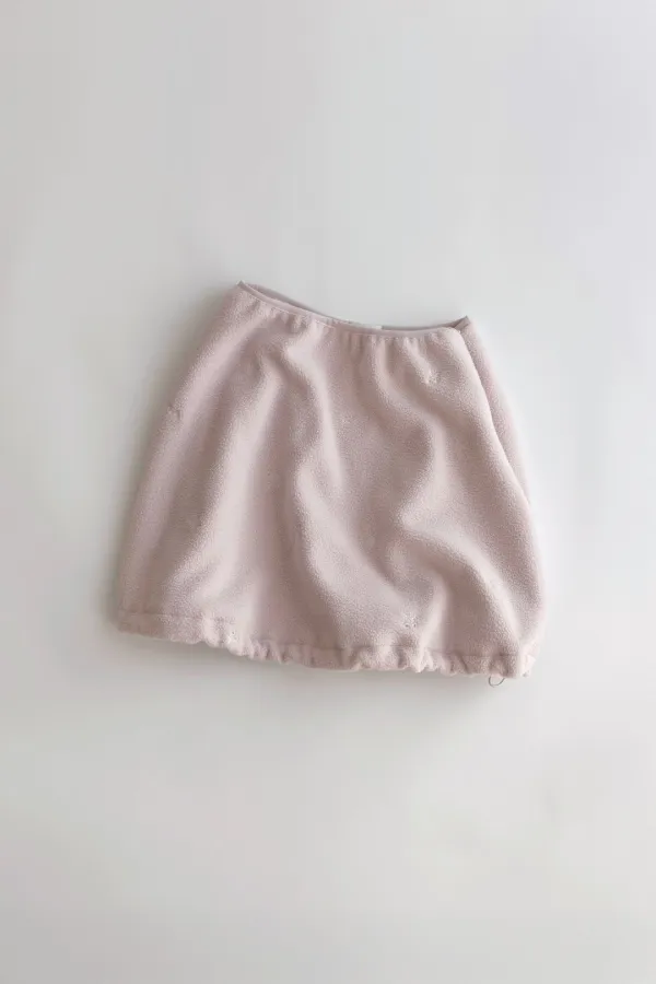 (3rd Re-stock) Silvery Fleece Skirt (Pale Pink)